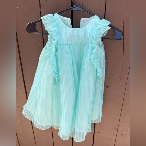Cherokee Other - CHEROKEE DRESS  3T BABY GIRL'S BLUE/SILVER SHIMMER FUFFLED BEAUTIFUL DRESS